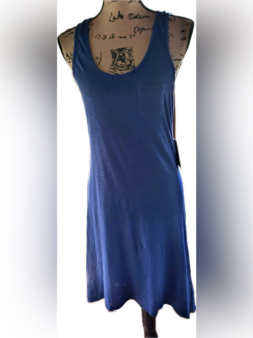 Express Sapphire Blue Tank Dress Medium w/Tags Vintage early 2000s